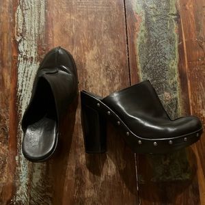 Kork-Ease all black studded clogs - size 7